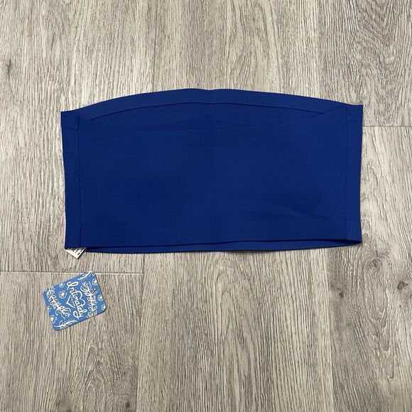 New Free People Women's Nina Neo Bandeau, Blue Flame, Small NEW NWT FP RET $38! - Picture 2 of 5